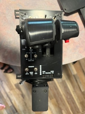A-10 Warthog Hotas flight stick and throttle with adjustable desk mount