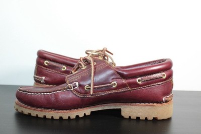 Timberland® Authentic 3-Eye Lug Handsewn Boat Shoes 50009 Burgundy