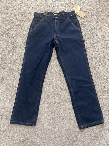 VANS Off The Wall Men's Relaxed Fit Carpenter Jeans Dark Blue Denim 31