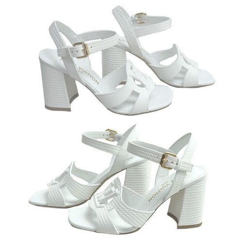 LOUIS VUITTON LV Isola Line LV Front Logo Sandals Strap White Size37/US7 - Picture 14 of 24