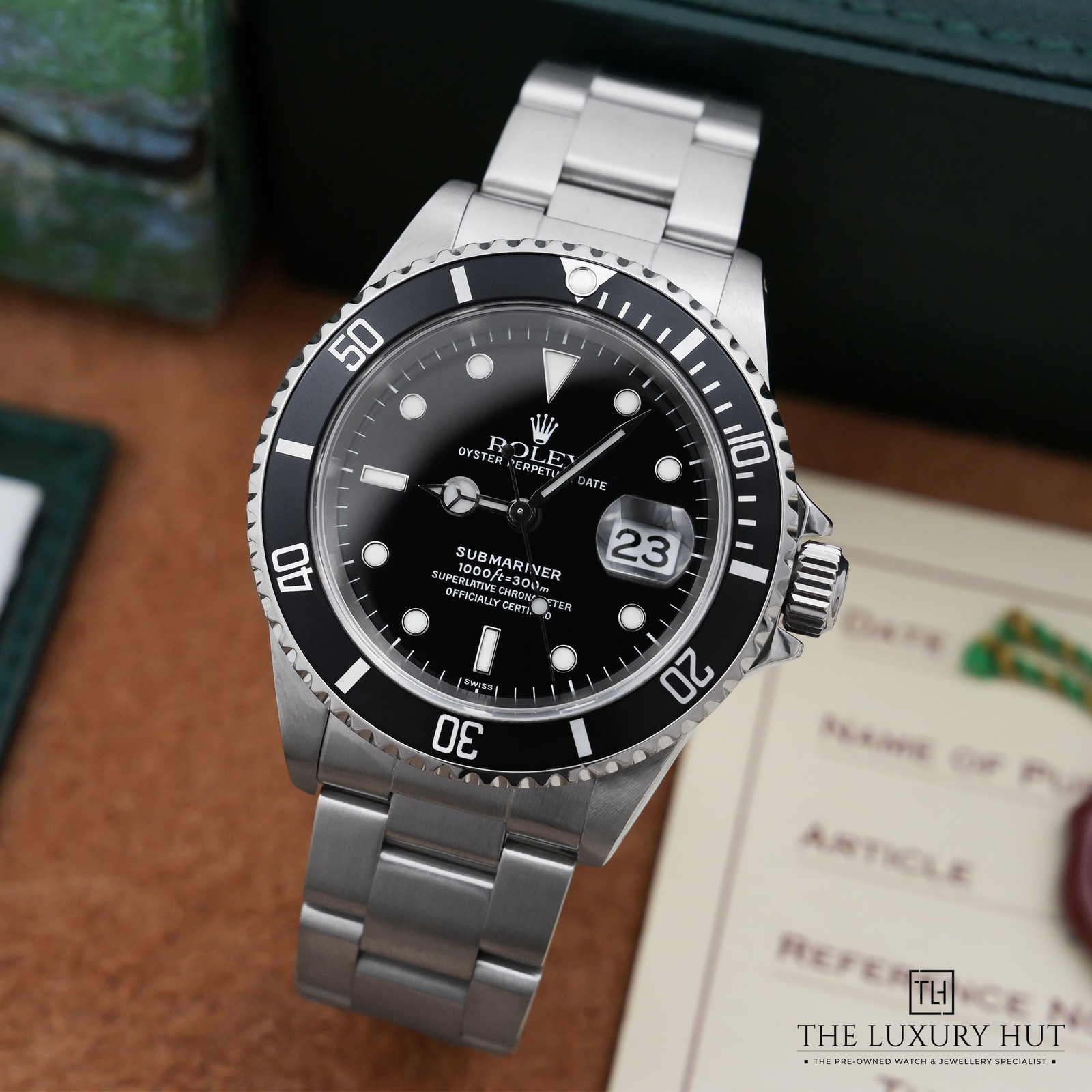 Rolex Submariner Date 16610 - 1999, Full Set Stainless Steel 40mm Black Dial
