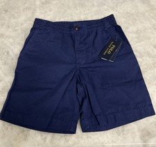 Polo Ralph Lauren Boys Shorts Size 8 Navy Blue Classic Elastic Waist Pocket New