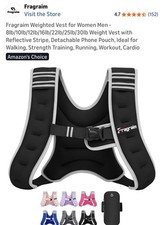Fragraim Weighted Vest for Women Men - 8lb Weight Vest with Reflective Stripe