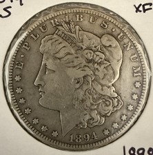 1894-S Morgan Silver Dollar, XF. (10829)