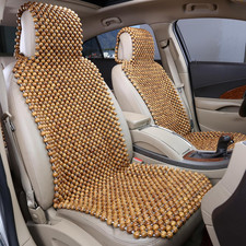Durable Olive Green 18mm Wooden Beaded Car Seat Cover - Universal Fit