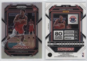 2022-23 Panini Prizm Monopoly Silver Prizm Johnny Davis #90 Rookie RC