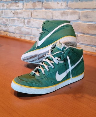 Mens Size 12 Nike Dunk High 2009 Green/Yellow South Africa/Oregon Duck Shoes