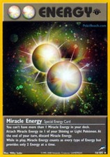 Moderately Played Miracle Energy - 16/105 - Holo Rare - 1st Edition Pokemon Neo
