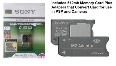 Sony 512mb M2 Memory Stick Micro inklusive M2 / Pro Duo Adapter