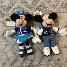 Disney Store LETTERMAN MICKEY  MINNIE MOUSE 9  Bean Bags Plush New Tags