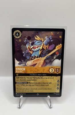 DISNEY LORCANA TCG STITCH ROCK STAR THE FIRST CHAPTER SUPER RARE 23/204