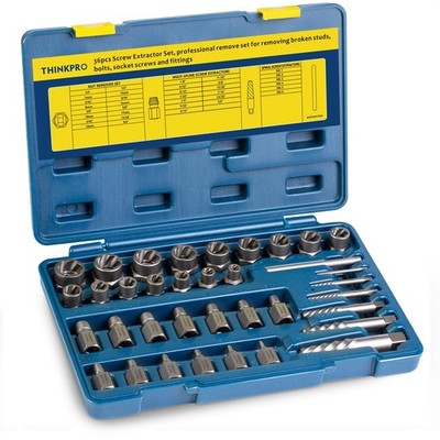 THINKPRO 36Pcs Screw  Bolt Extractor Set, 2-in-1 Multi-Spline Lug nut Remover...