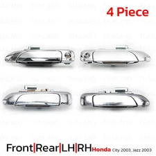Set Chrome 4 Door Handle Hand Outer For Honda City Sedan Jazz GD 2003 - 2007
