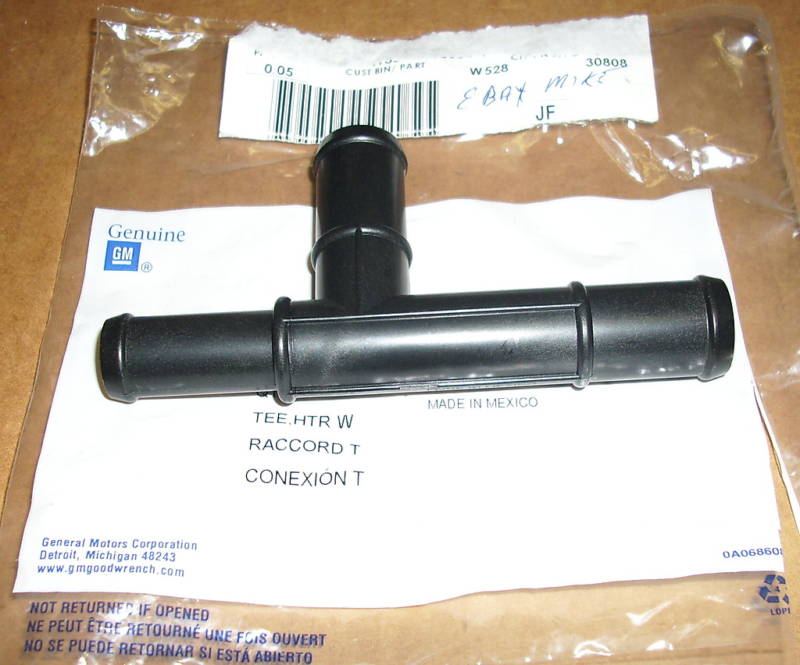 Impala SS Heater Hose Tee Fitting12522867LT1 Caprice9C1Roadmaster