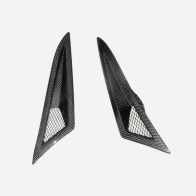 For 15-17 Civic Type R FK2 TM Type Carbon Fiber Front Bumper Vent Pair