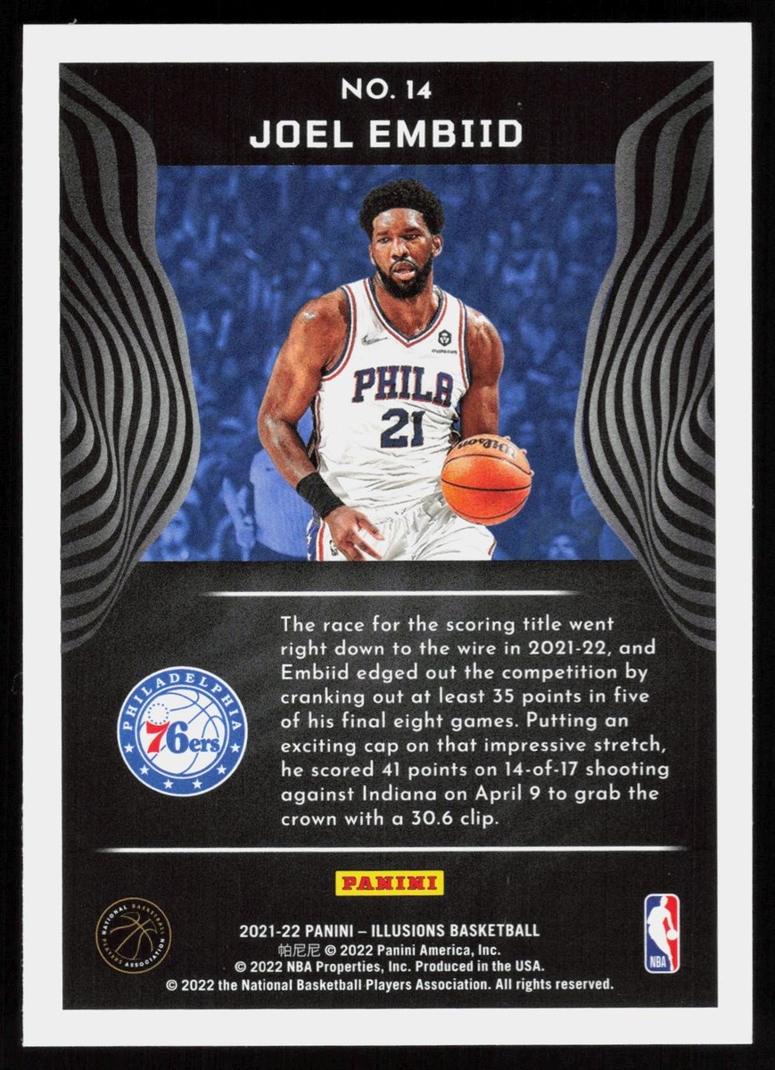 Joel Embiid Emerald 2021-22 Panini Illusions Philadelphia 76ers