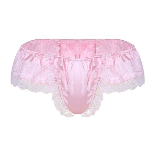 Herren Sain Sissy Mini Slips Tanga Crossdressing Thong Spitze Bowknot Schlüpfer - Bild 30 von 61