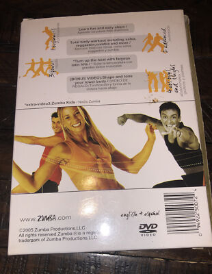 ZUMBA Fitness 4 DVD SET! Beginners, Power, Advanced and Abs, Buns