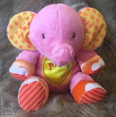 Prestige Baby Plush Elephant Musical ABC Singing Pink Yellow