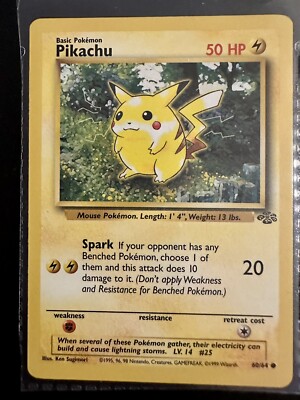Pikachu Pokemon Card 60/64 Never Played Mint Condition Keep in