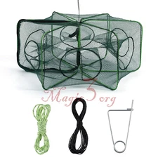 Crab Traps Crawdad Shrimp Lobster Fishing Bait Trap Cast Net with Extra 6ft Rope