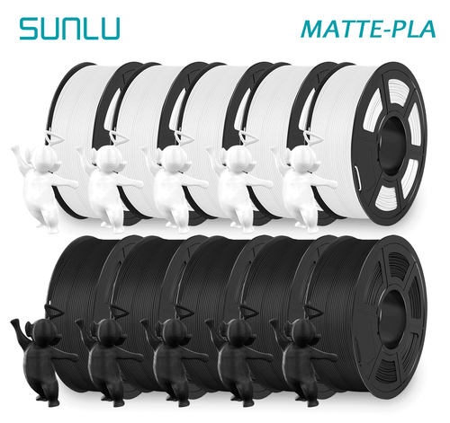10X SUNLU PLA+ PETG PLA ABS Filament 3D Drucker 1,75mm 1KG Spule Schwarz Weiß - Bild 69 von 79