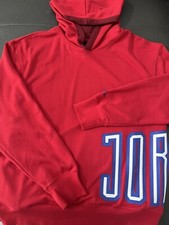 New Air Jordan Sport DNA Fleece Pullover Hoodie Size L Men  s Red Blue DA7186-687