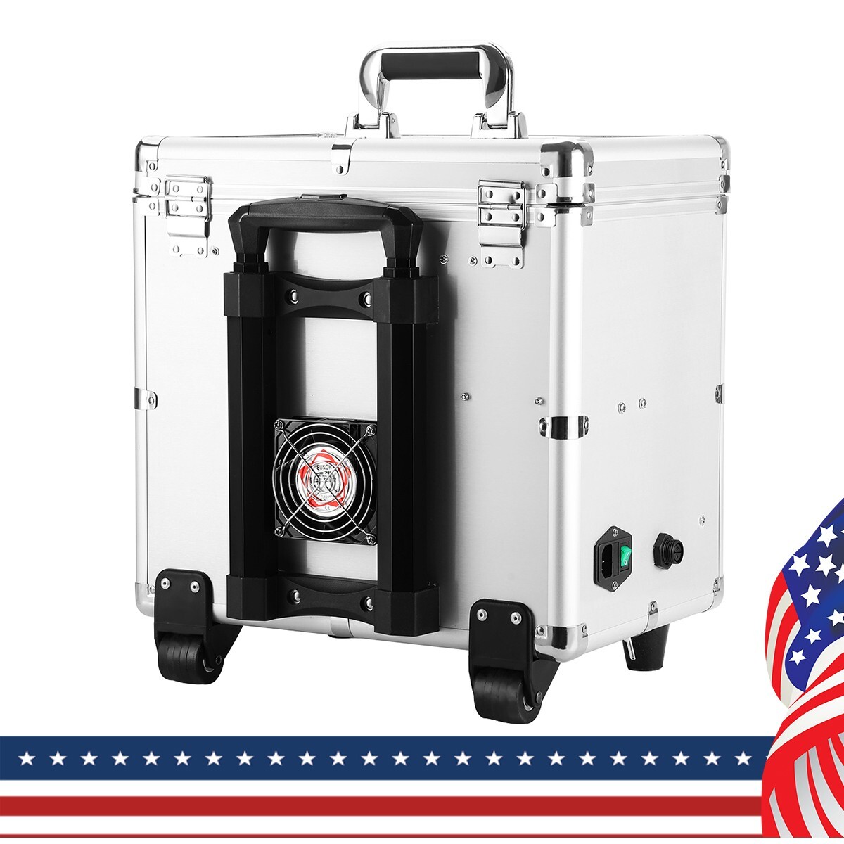 Portable Dental Mobile Delivery Unit Rolling Case Air Compressor Suction 4 HOLES