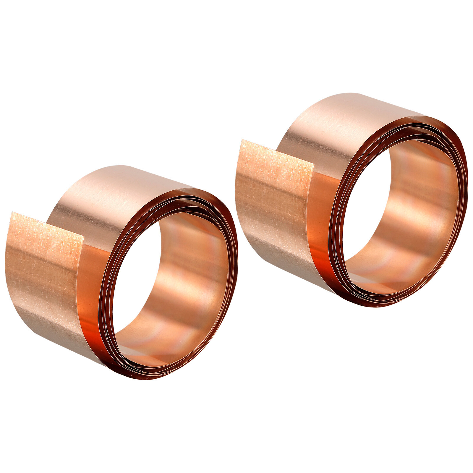 Copper Thin Foil Roll Sheet, 2Pcs 0.2x25x1000mm Pure Copper Foil Sheet