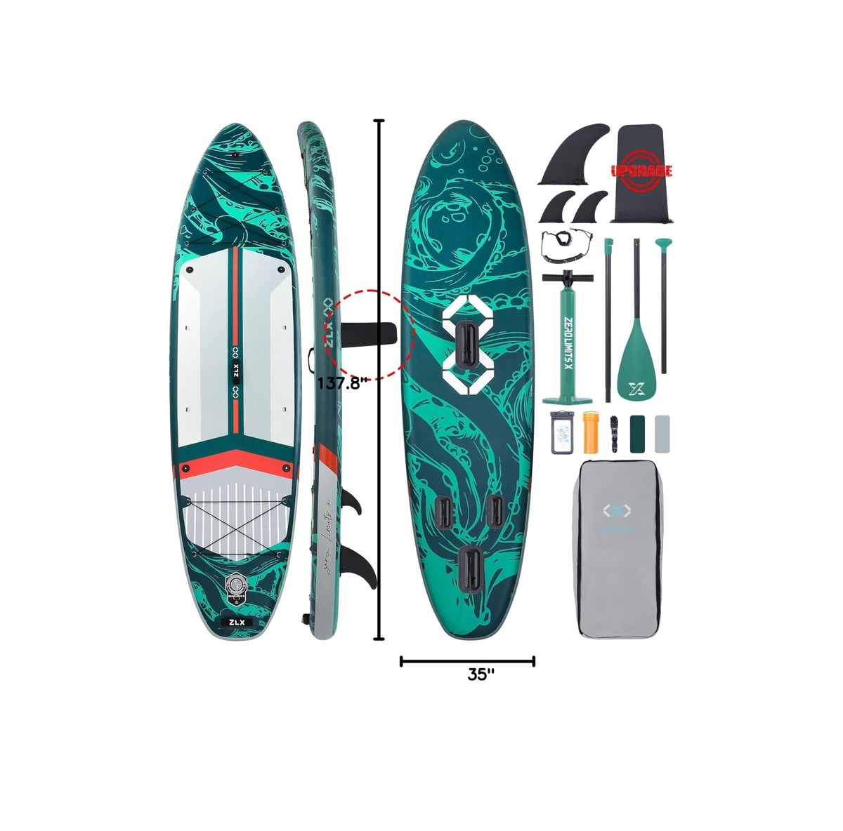 sup sup O'SHEA 13' GTE HPx INFLATABLE SUP PADDLEBOARDING PACKAGE – O