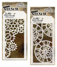 Tim Holtz Steampunk Layering Stencils Gears  Clock Patterns Stampers Anonymous