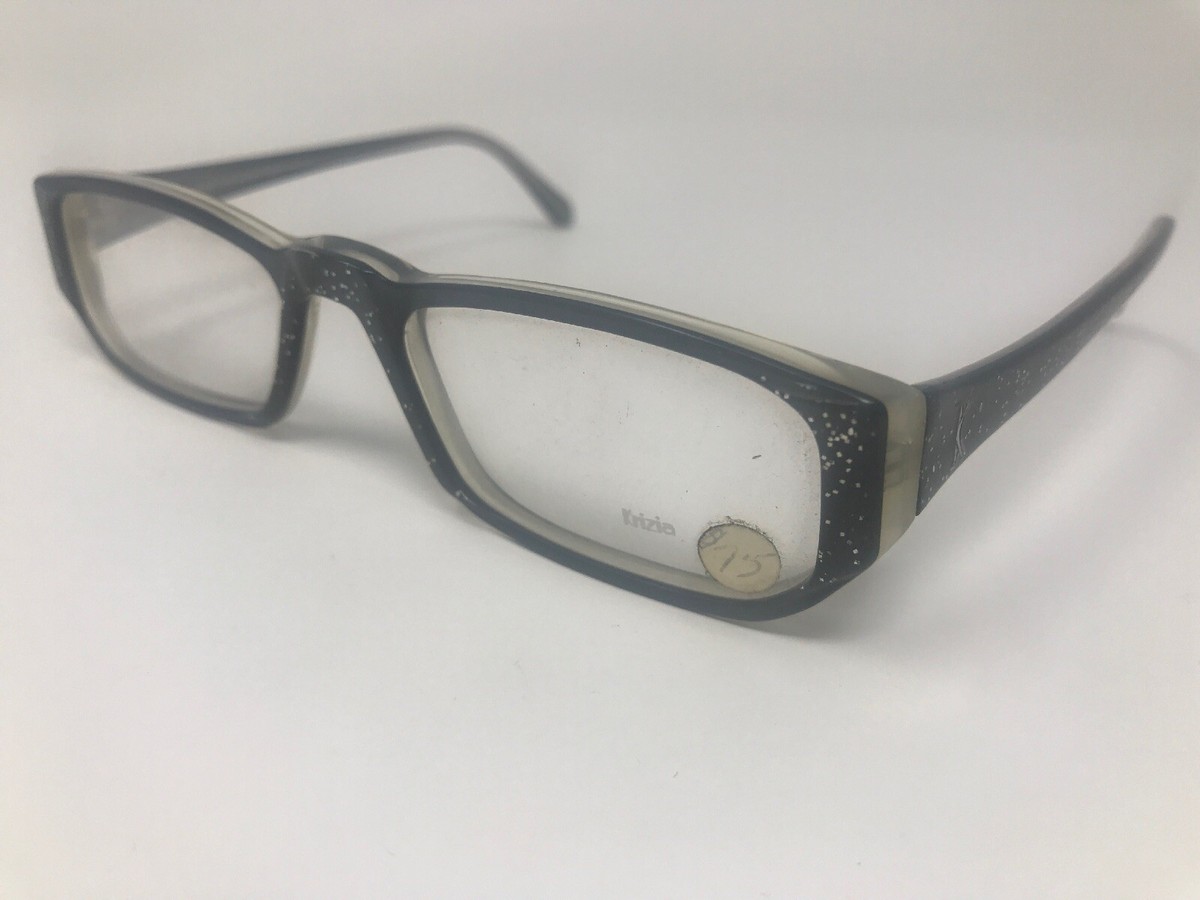 KRIZIA Womens Eyeglasses Flat Top Italy Handmade 48-20 