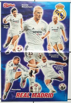 Bravo Sport POSTER Real Madrid Zinedine Zidane Ronaldo Roberto Carlos Fußball