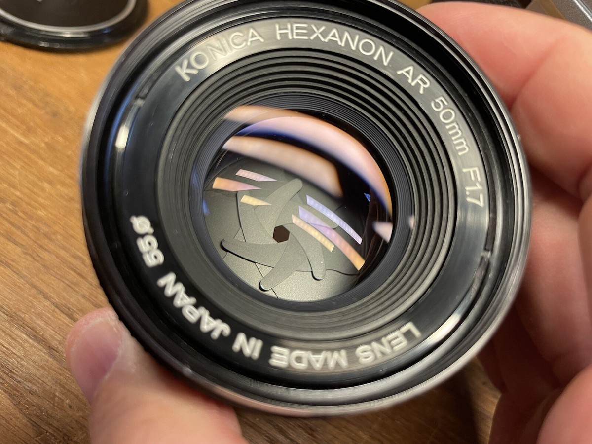 コニカ AUTOREFLEX T3 HEXANON AR 50mm F/1.7 Konica Autoreflex T3 35mm Film Camera Hexanon AR 50mm f/1.7