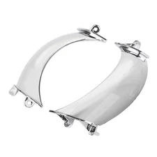 Chrome ABS Front Headlight Fairing Vents For Harley Road Glide 15-23 Ultra FLTRU