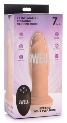SWELL 7X INFLATABLE VIBRATING SILICONE 7 INCH DILDO WITH REMOTE CONTROL |  eBay