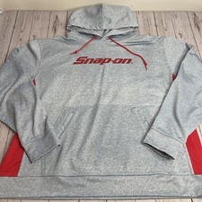 Snap On Tools Hooded Sweatshirt Hoodie Pullover Size XL Blue Gray and Red