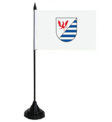 U24 Tischflagge Nienburg 10x15cm - Tischfahne Mit Schwarzem Kunststoff-Sockel