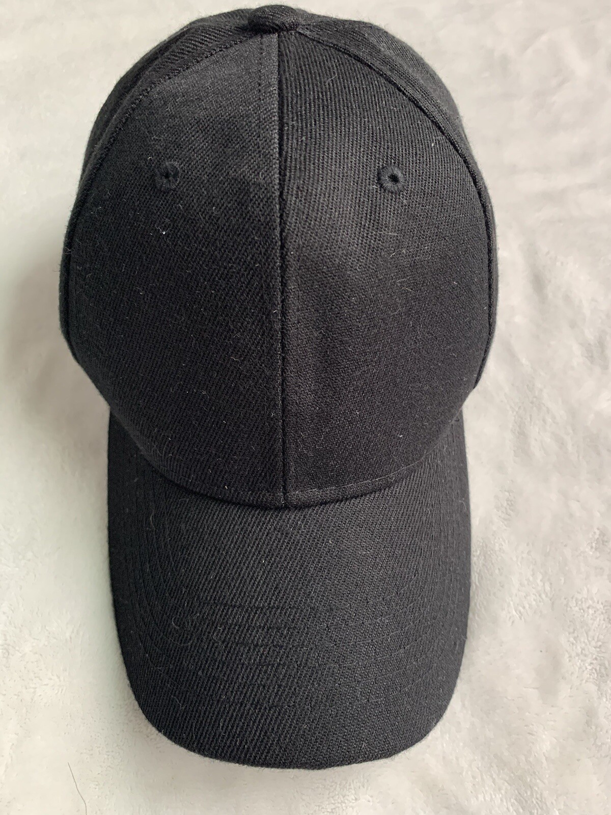 Baseball Cap Plain Black Loop Adjustable Solid Ha… - image 3