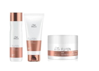 Wella Professionals Fusion Shampoo 250ml und Conditioner 200ml + 150ml Haarmaske