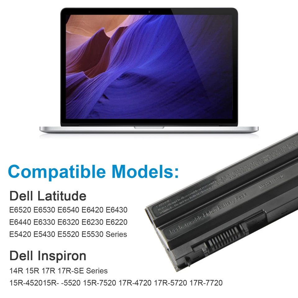 Battery for Dell Latitude T54FJ E6420 E6540 E6440 71R31 T54F3 N3X1D E5520 E6430 - Image 4 of 4