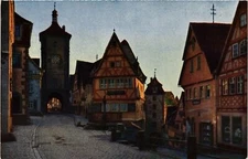 CPA AK Rothenburg- Plonlein m. Siebersturm u. Steige GERMANY (944178)