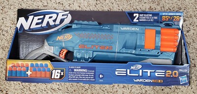 Nerf Elite 2.0 Warden DB-8 Blaster 16 Official Nerf Elite Darts Included New!