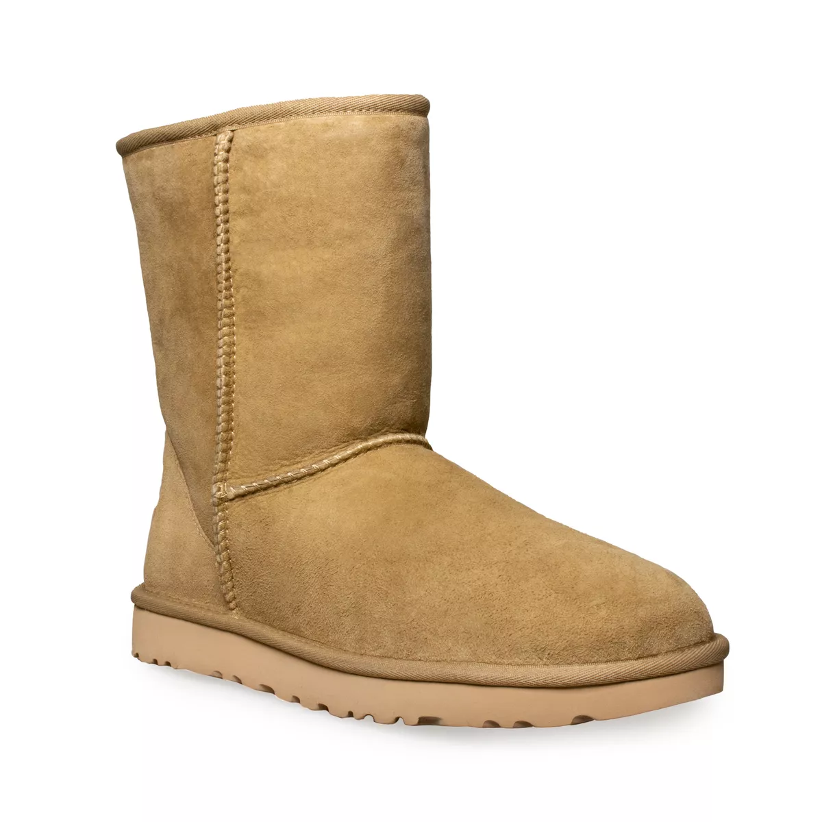 UGG CLASSIC SHORT II MUSTARD SEED SUEDE SHEEPSKIN WOMEN S BOOTS