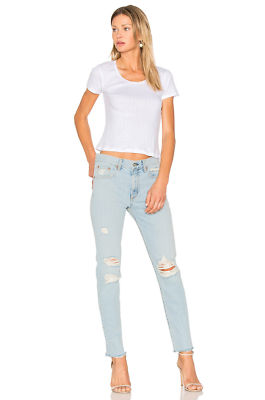Rag & Bone/JEAN Marilyn Destroyed Faded Crop Raw Hem Jeans 25 Rag & Bone/JEAN Marilyn Destroyed Faded Crop Raw Hem Jeans 25