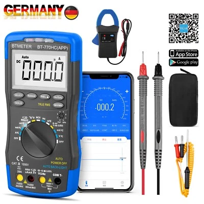 BTMETER Digital Multimeter TRMS Auto Range AC/DC Strommess Ohm Voltmeter Amperemeter DE