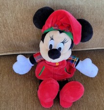 Disney Store Minnie Mouse Winter Christmas Holiday Plush 9"