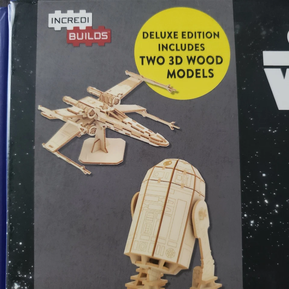 Nuevo Star Wars IncrediBuilds Modelos de Madera R2-D2 y X-Wing Juguete y Libro Disney Foto 3 de 4
