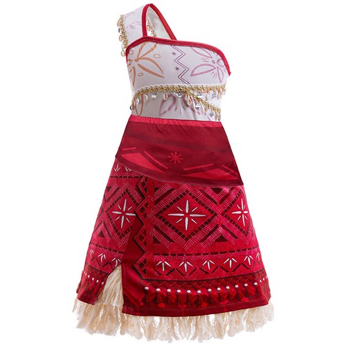 Kids 2024 New Movie Moana 2 Cosplay Moana Dress Costume Girls Dress Xmas Gift - Picture 4 of 4