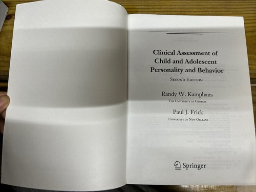 Clinical Assessment of Child and Adolescent Personality and Behavior by ...